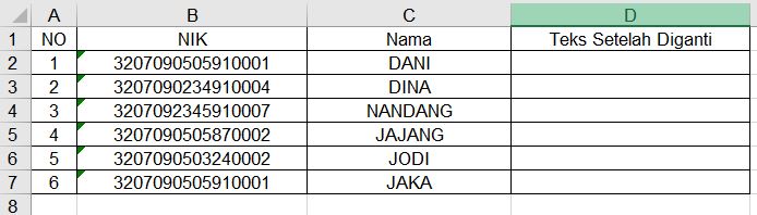 Ganti nik dengan sensor simbol bintang