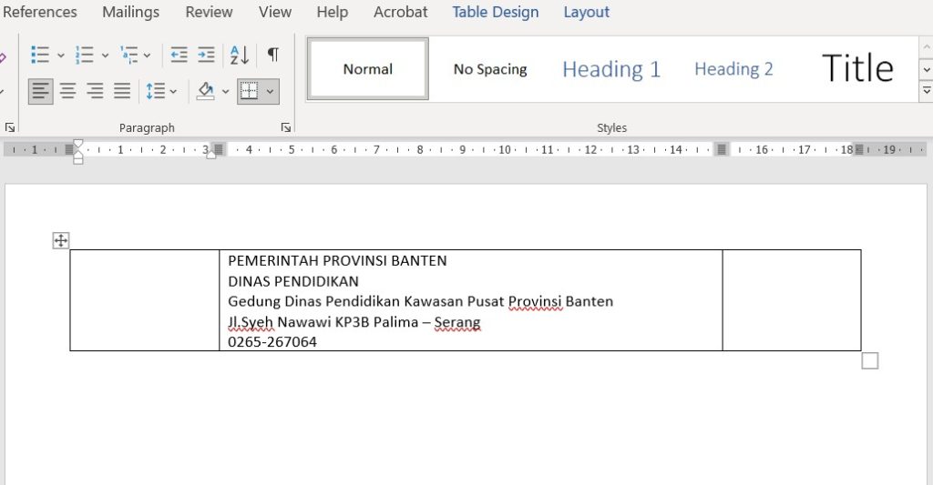 Cara Membuat Kop Surat di MS Word 2