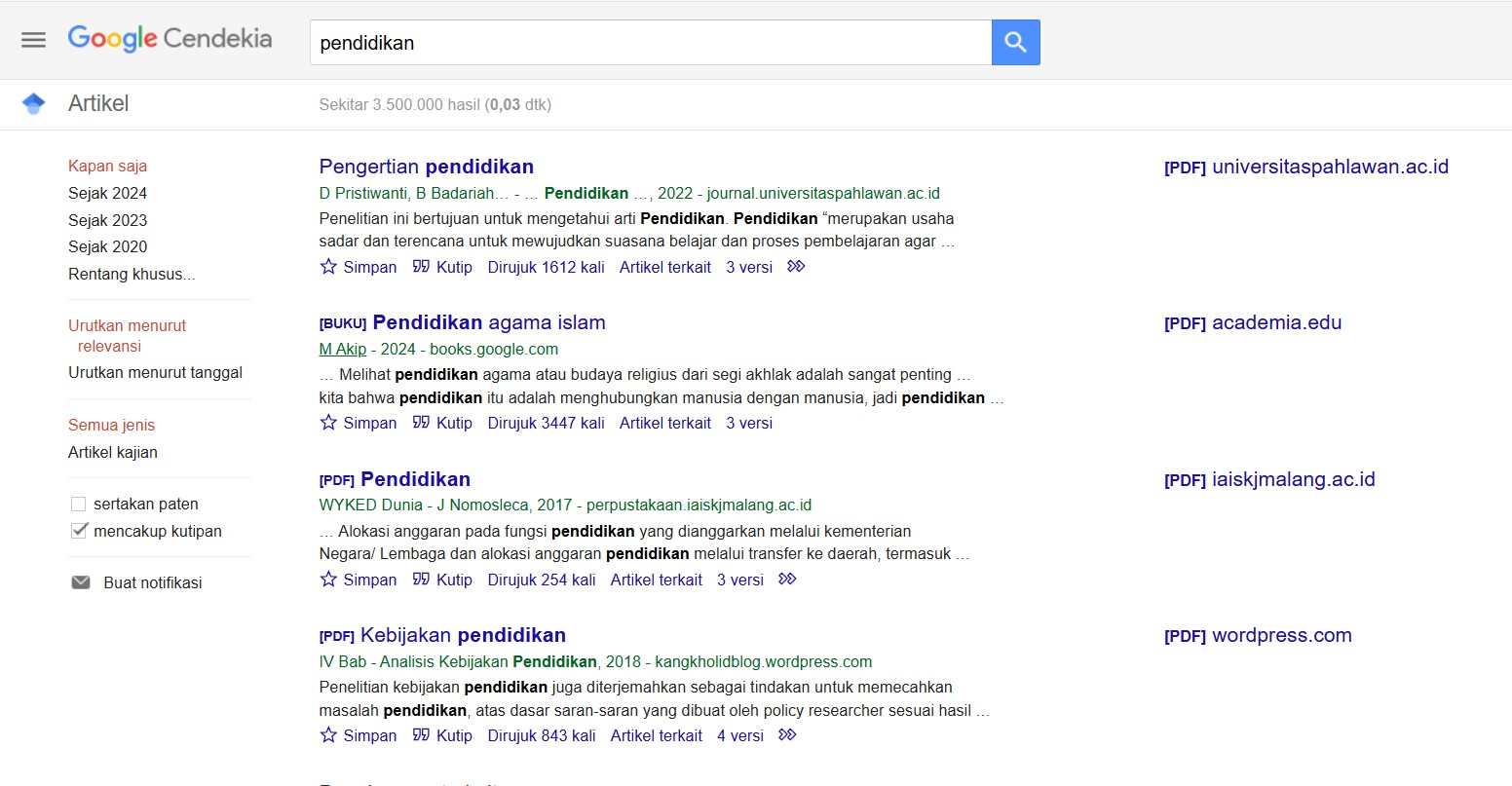 Tutorial Cara Mengunduh Jurnal Akademik di Google Scholar