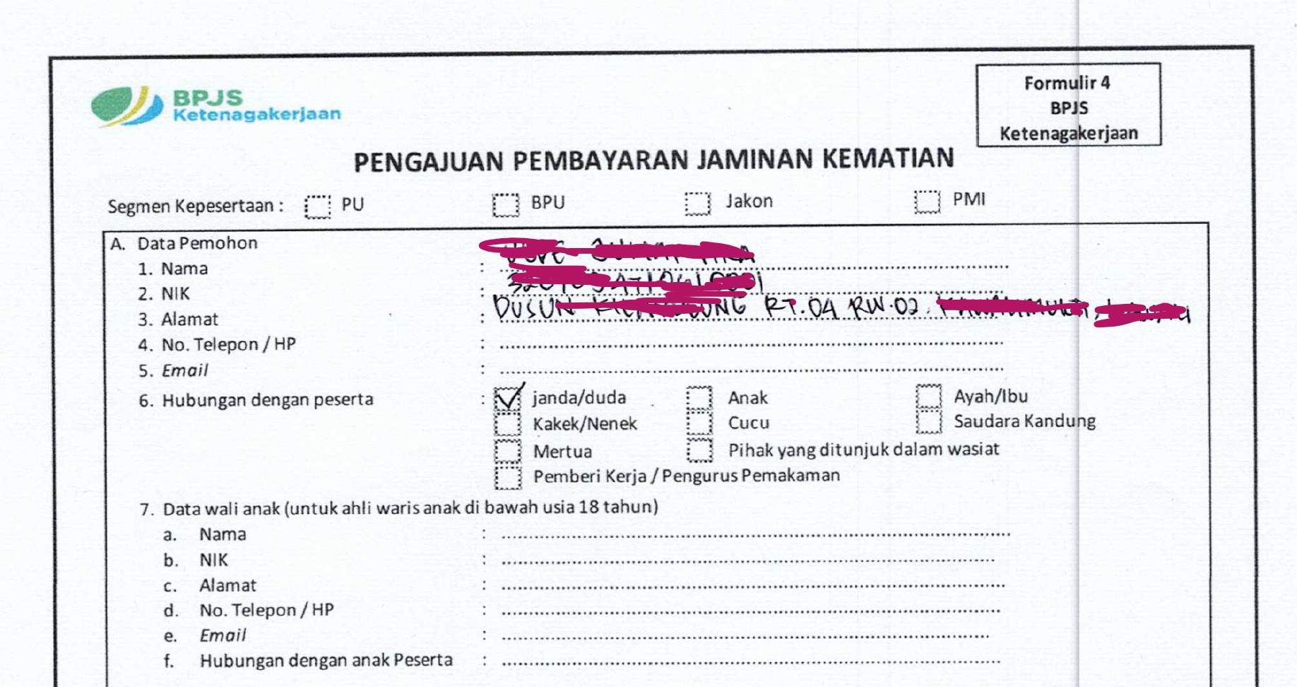 Cara Mencairkan BPJS Ketenagakerjaan Kematian Ketua RT dan Ketua RW yang Meninggal