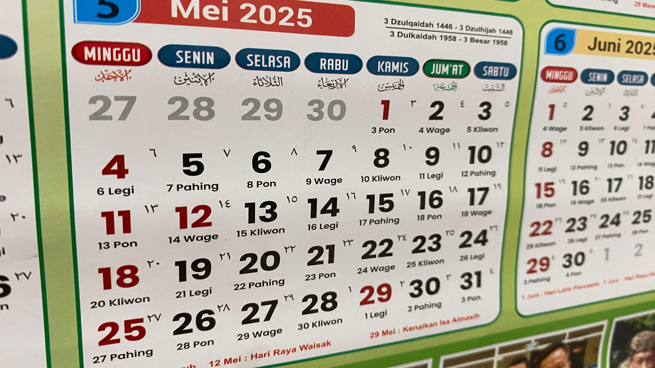 Kalender Mei 2025