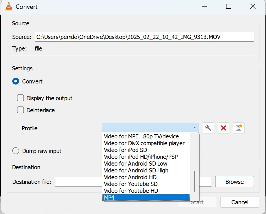 Move ke MP4 Menggunakan VLC Media Player