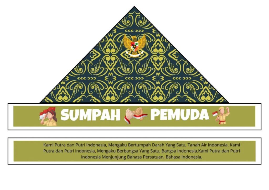 Design Ikat Kepala Anak SD Tema Hari Sumpah Pemuda