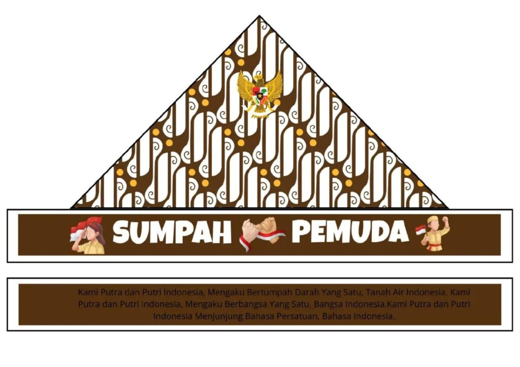Design Ikat Kepala Anak SD Tema Hari Sumpah Pemuda