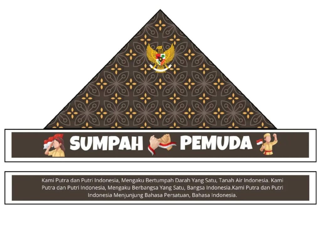 Design Ikat Kepala Anak SD Tema Hari Sumpah Pemuda