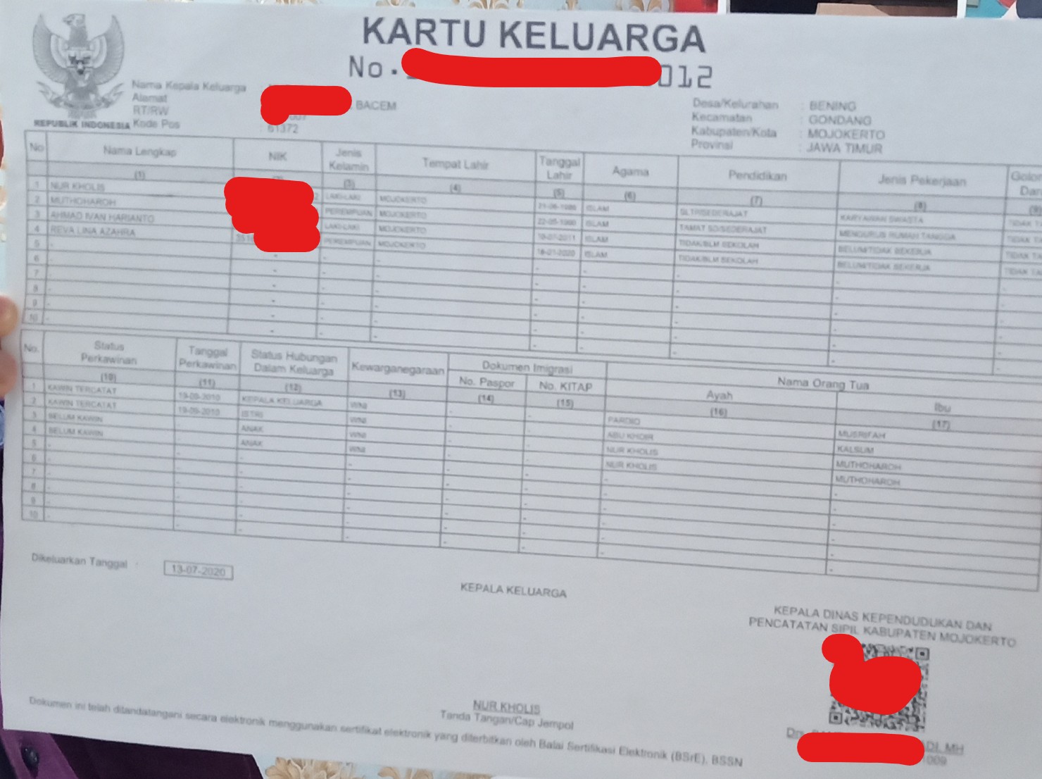 Cara Cetak KK Online Lewat Hp dan Download Lewat Email
