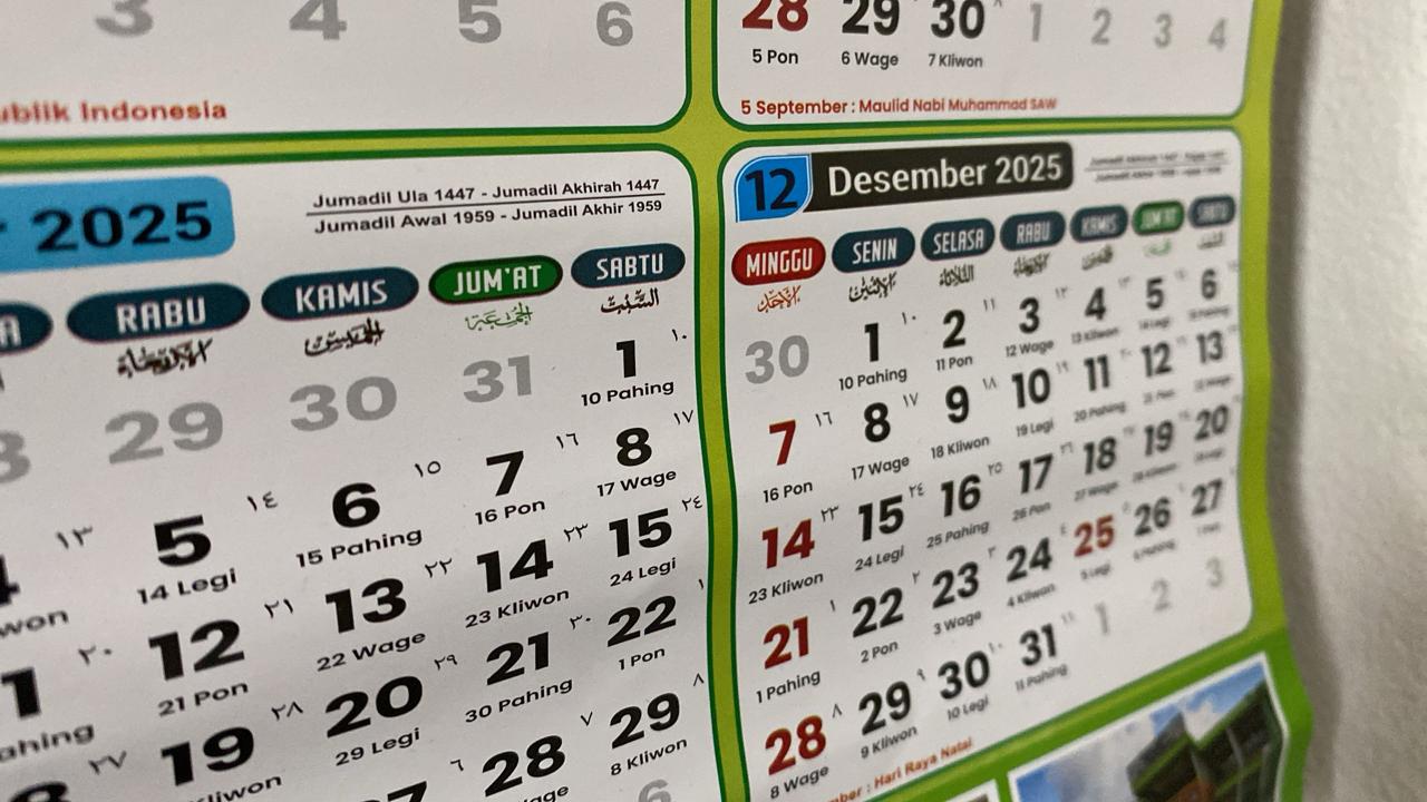 Daftar Tanggal Merah dan Cuti Bersama Desember 2025 untuk Libur Natal dan Tahun Baru